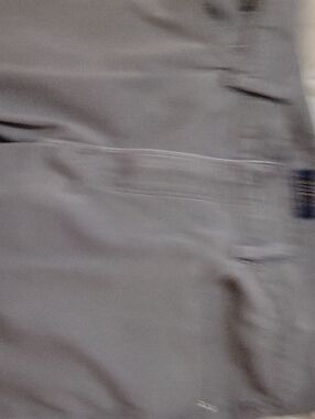 Polo by Ralph Lauren Gray Chino Pants with Brown Leather Patch 34 X